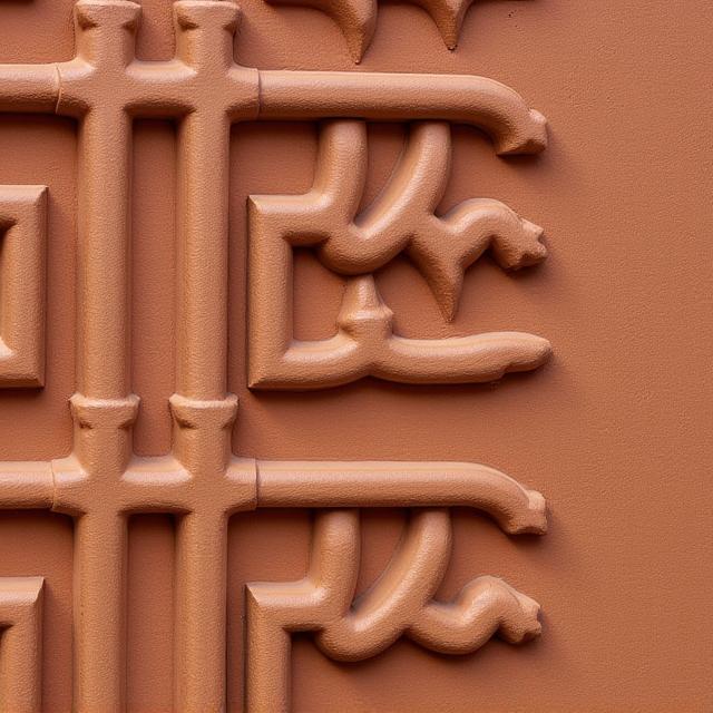 Strukturierte Terrakotta-Fassadenfliese, detailreich
